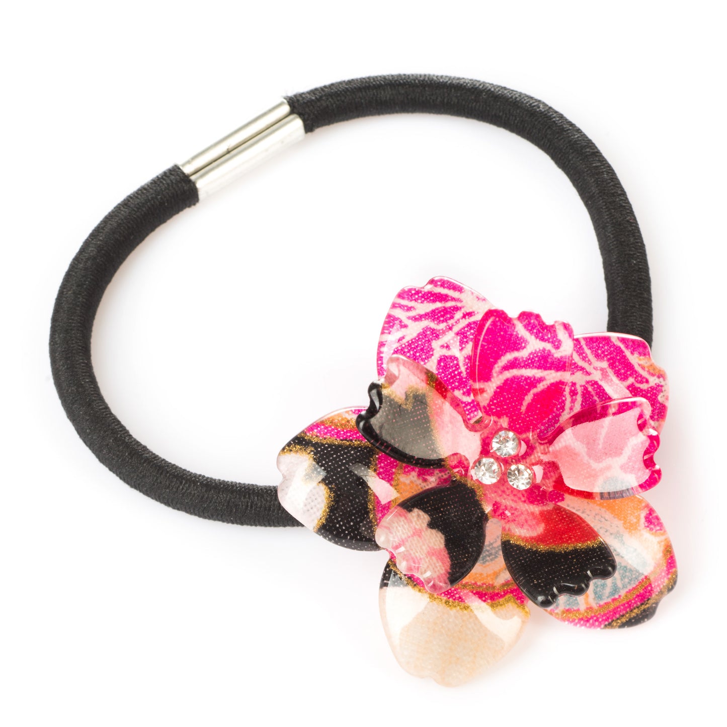 Black Cherry Blossom Japanese Hair Bobble