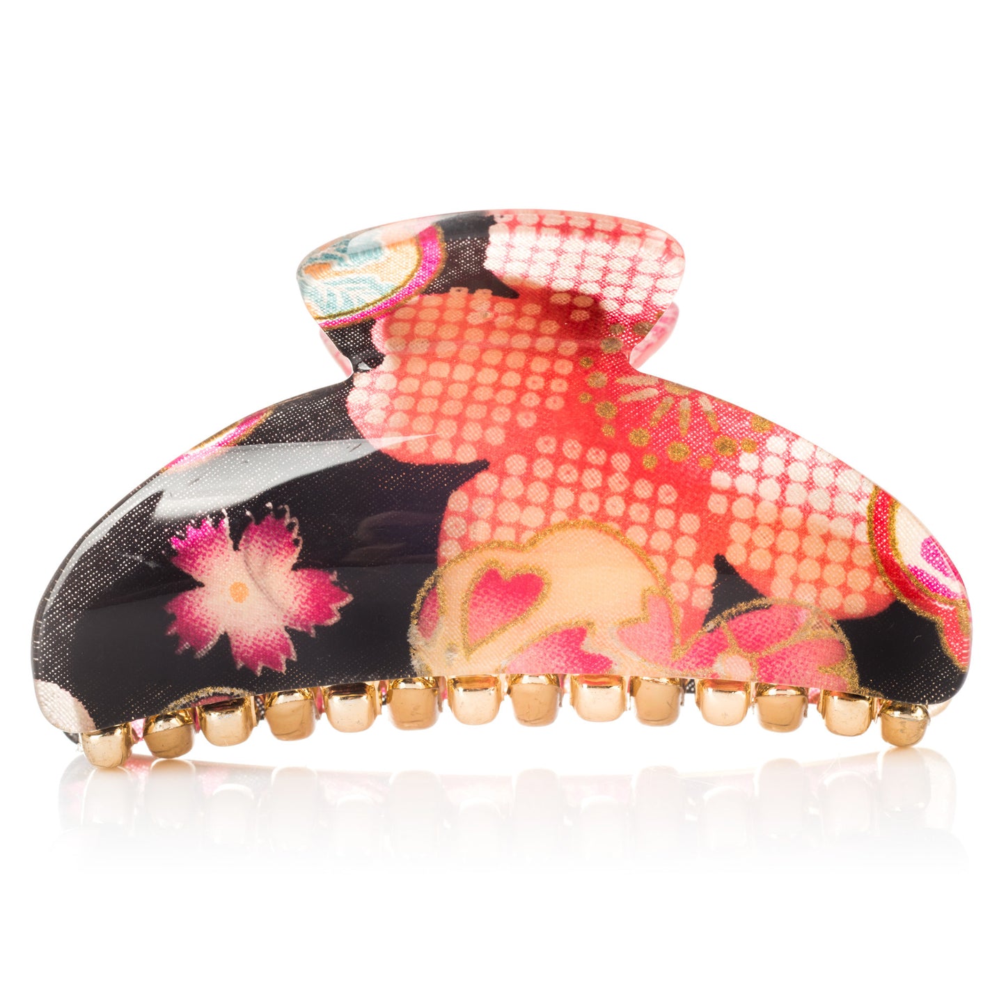 Black Cherry Blossom Japanese Hair Claw