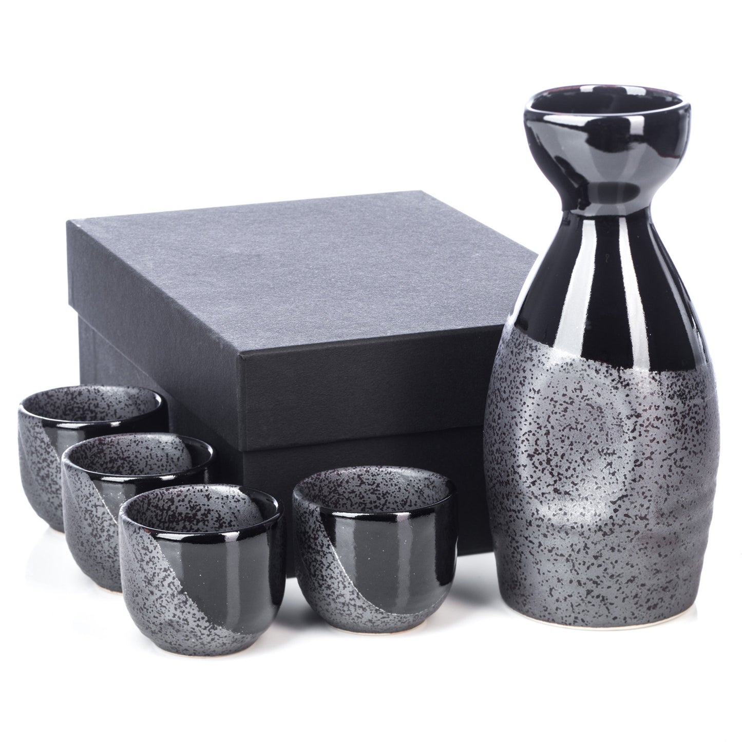 Black Nanban Traditional Japanese Sake Set