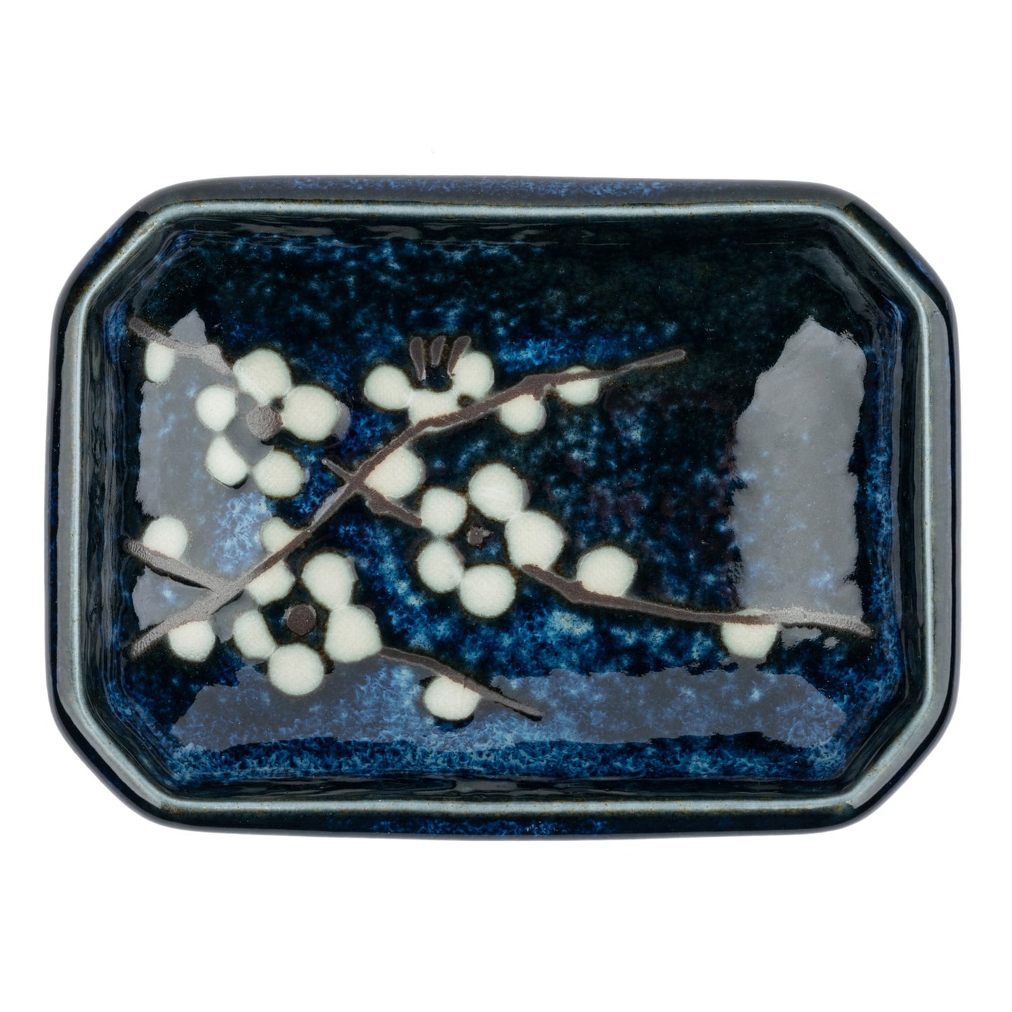 Blue Hana Cherry Blossom Japanese Sauce Dish