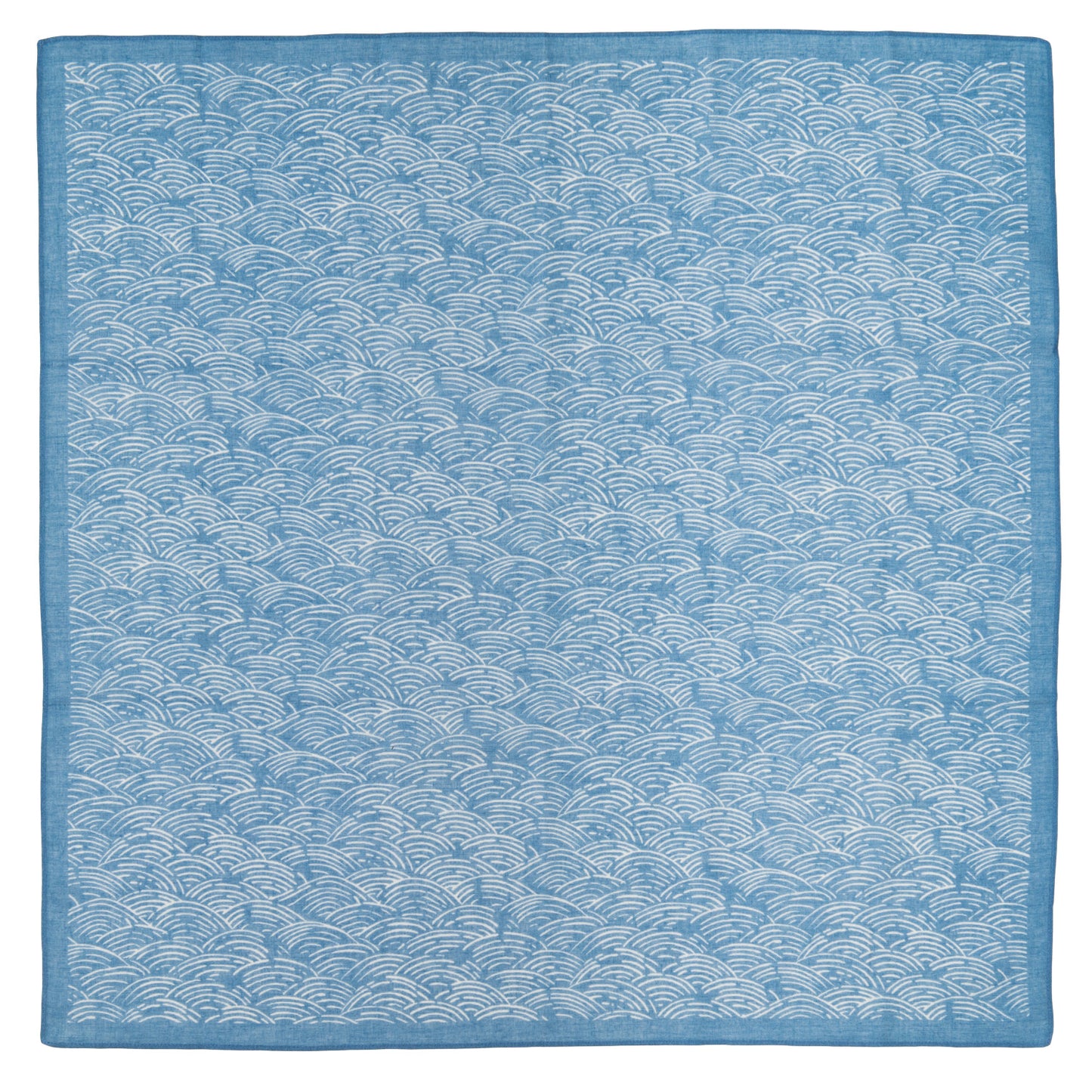 Blue Seikaiha Cotton Japanese Handkerchief