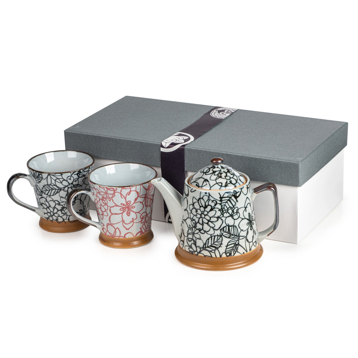 Flower Garden Japanese Tea Pot Set