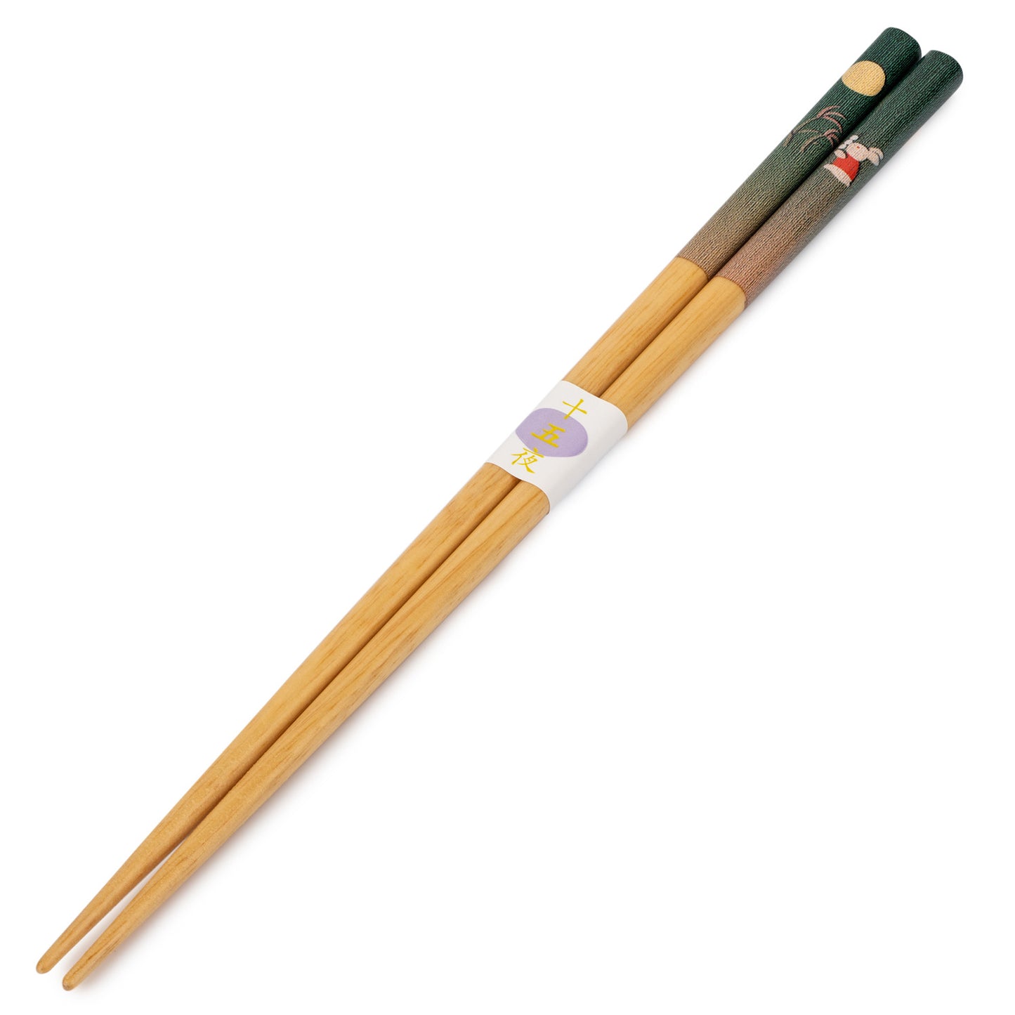 Green Rabbit and Full Moon Japanese Chopsticks