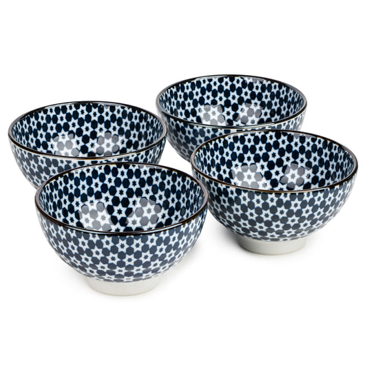 Hakkaku Traditional Japanese Rice Bowl Set