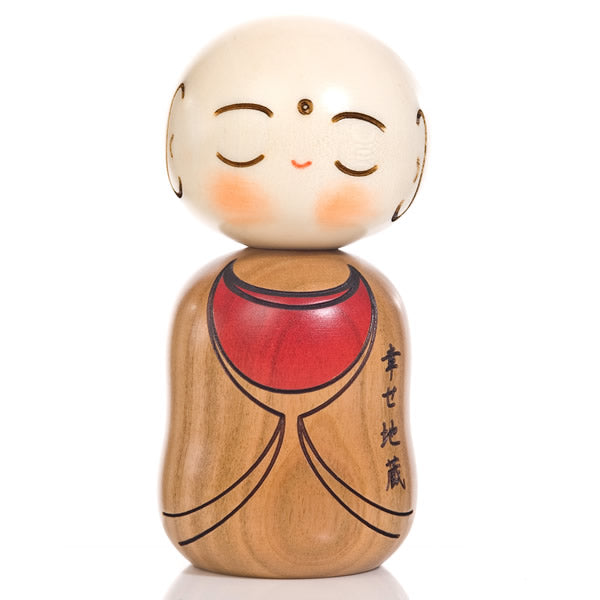 Happy Buddha Japanese Kokeshi Doll