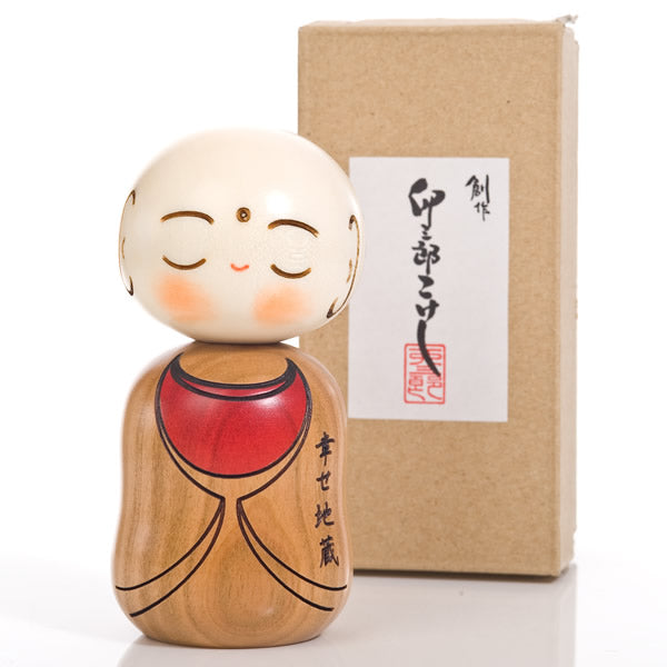 Happy Buddha Japanese Kokeshi Doll