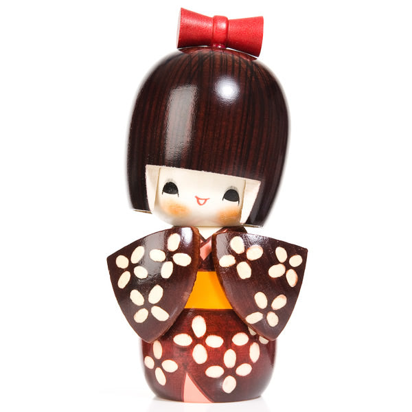 Happy Girl in Kimono Authentic Kokeshi Doll