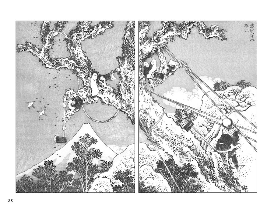 Hokusai Views of Mount Fuji Japanese Colouring Book