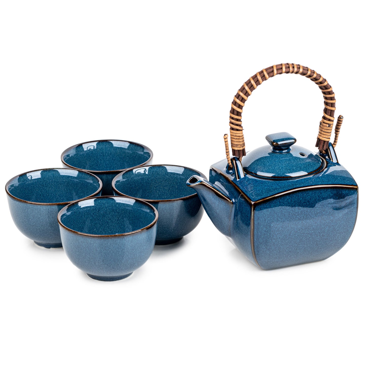 lndigo Blue Namako Japanese Teaset