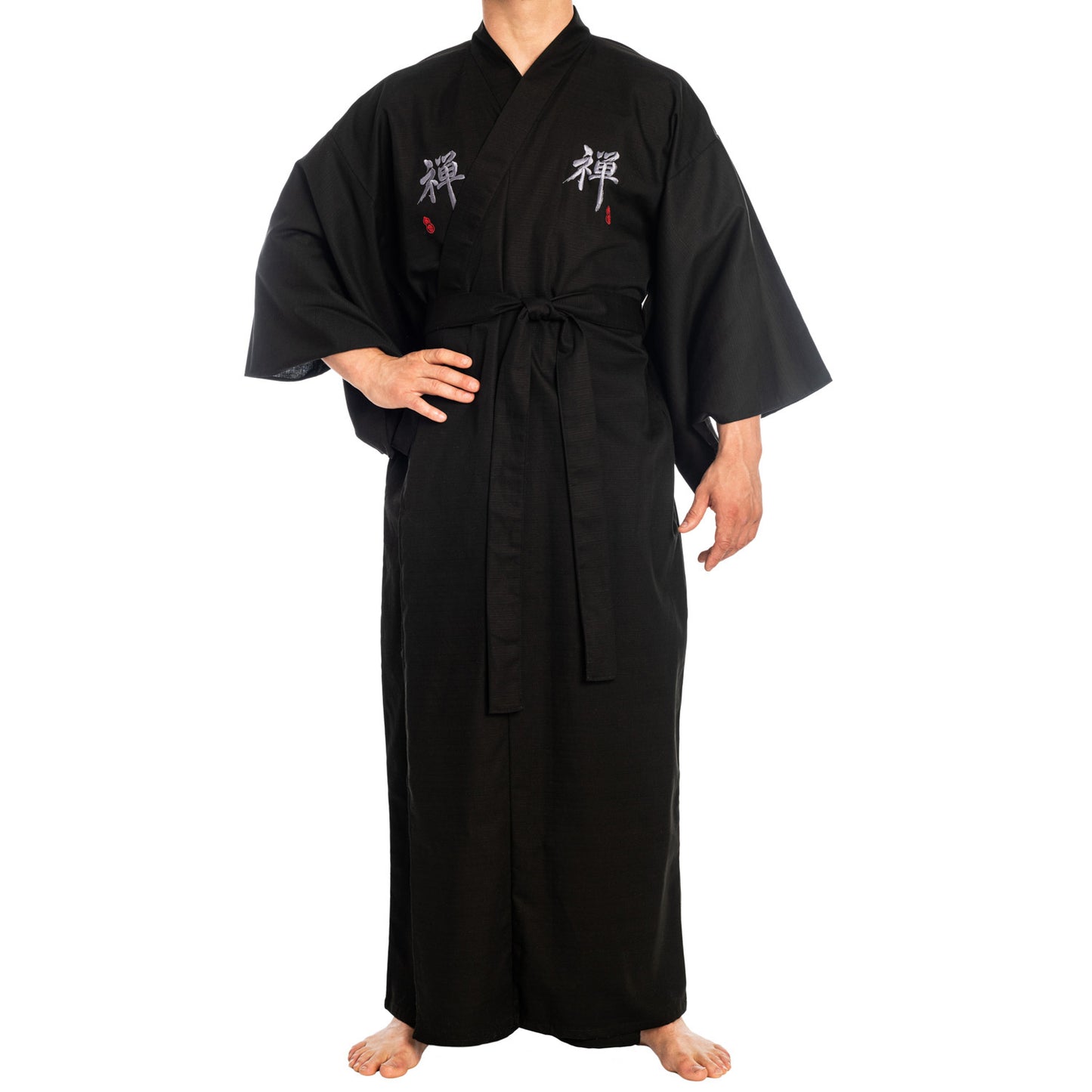 Japanese Kimono Zen Long Black