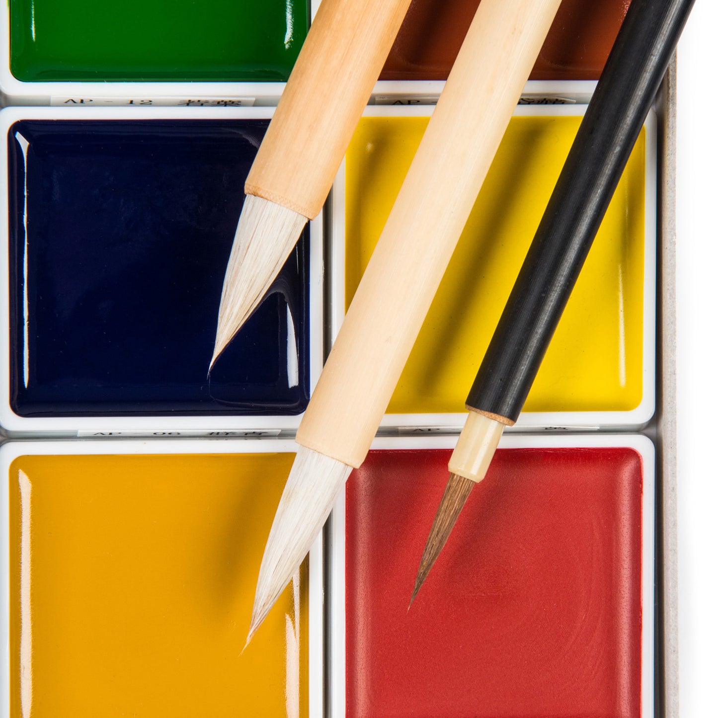Japanese Watercolour Paint Set and Brushes