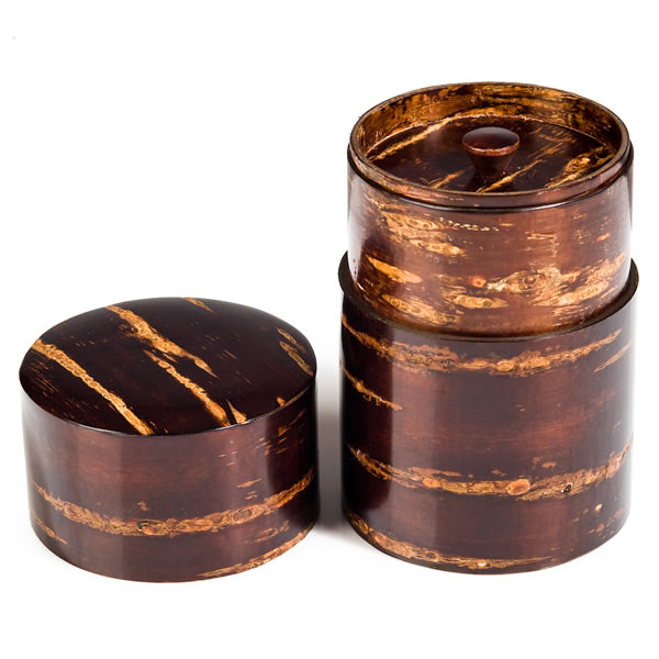 Large Cherry Bark Japanese Tea Caddy