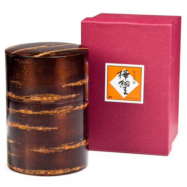 Large Cherry Bark Japanese Tea Caddy