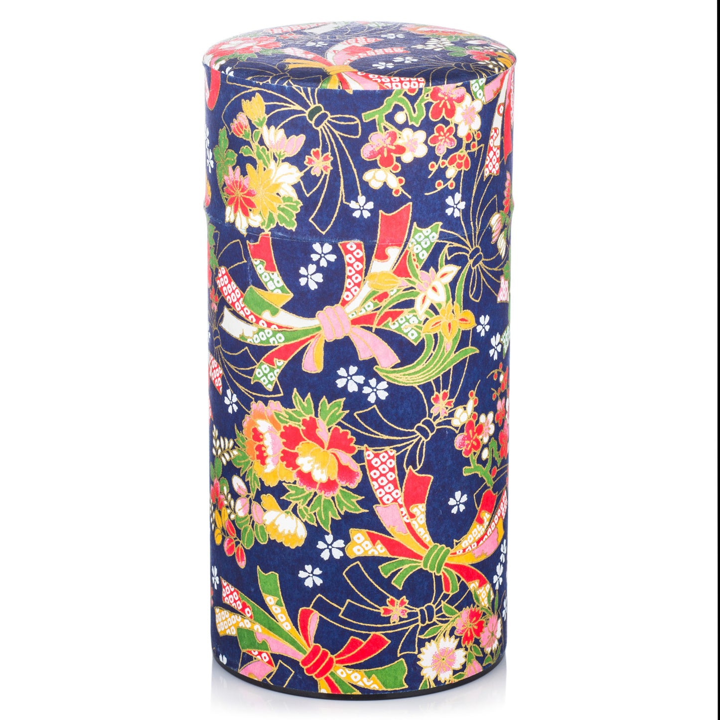 Large Dark Blue Japanese Tea Caddy