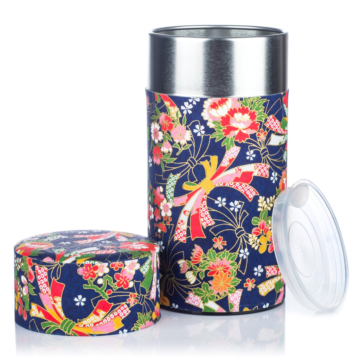 Large Dark Blue Japanese Tea Caddy
