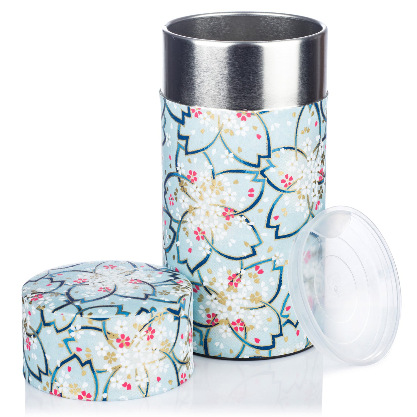 Large Light Blue Japanese Tea Caddy