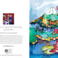 Mount Fuji and Waterlillies Silk Painting Greetings Card full