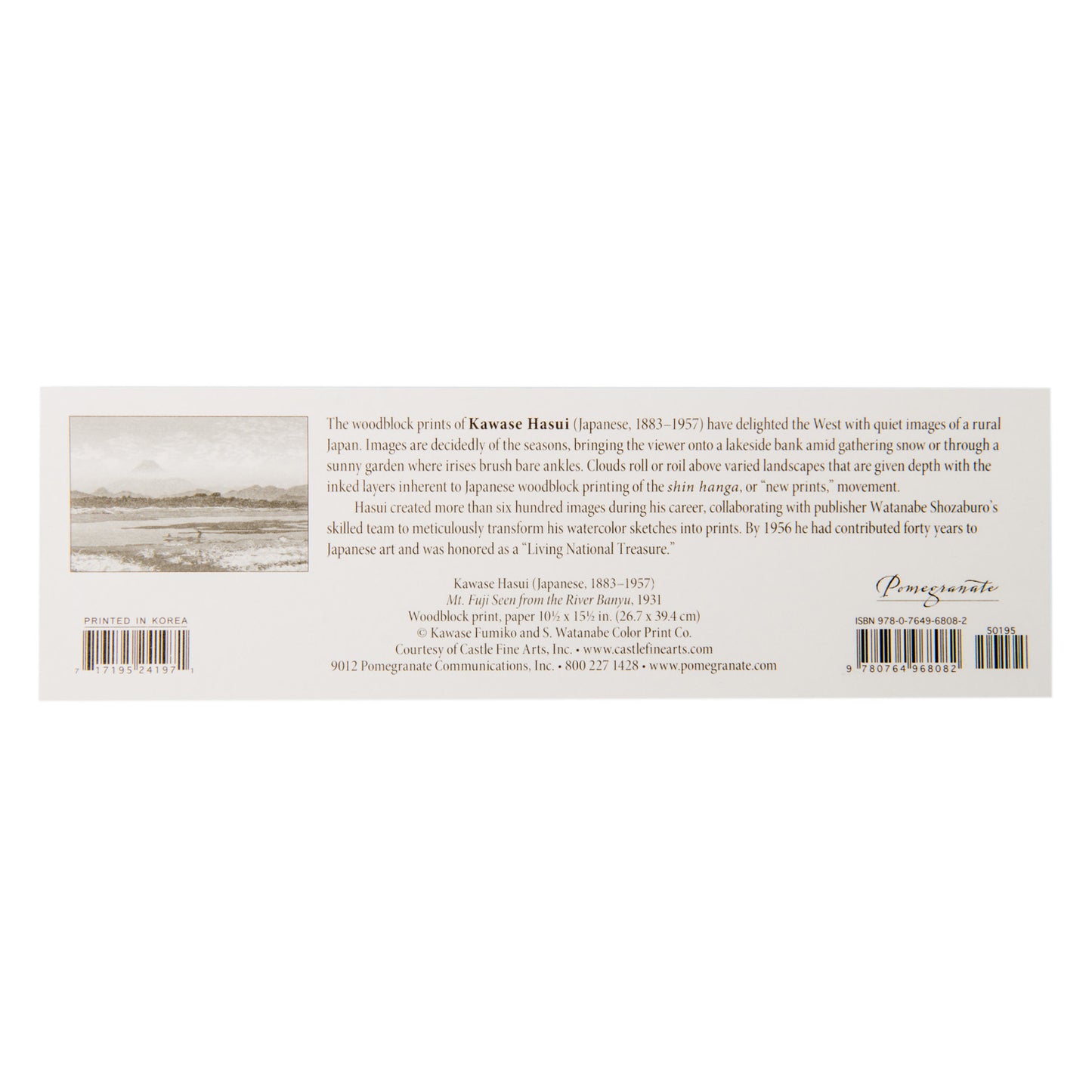 Mount Fuji from River Banyu Japanese Bookmark