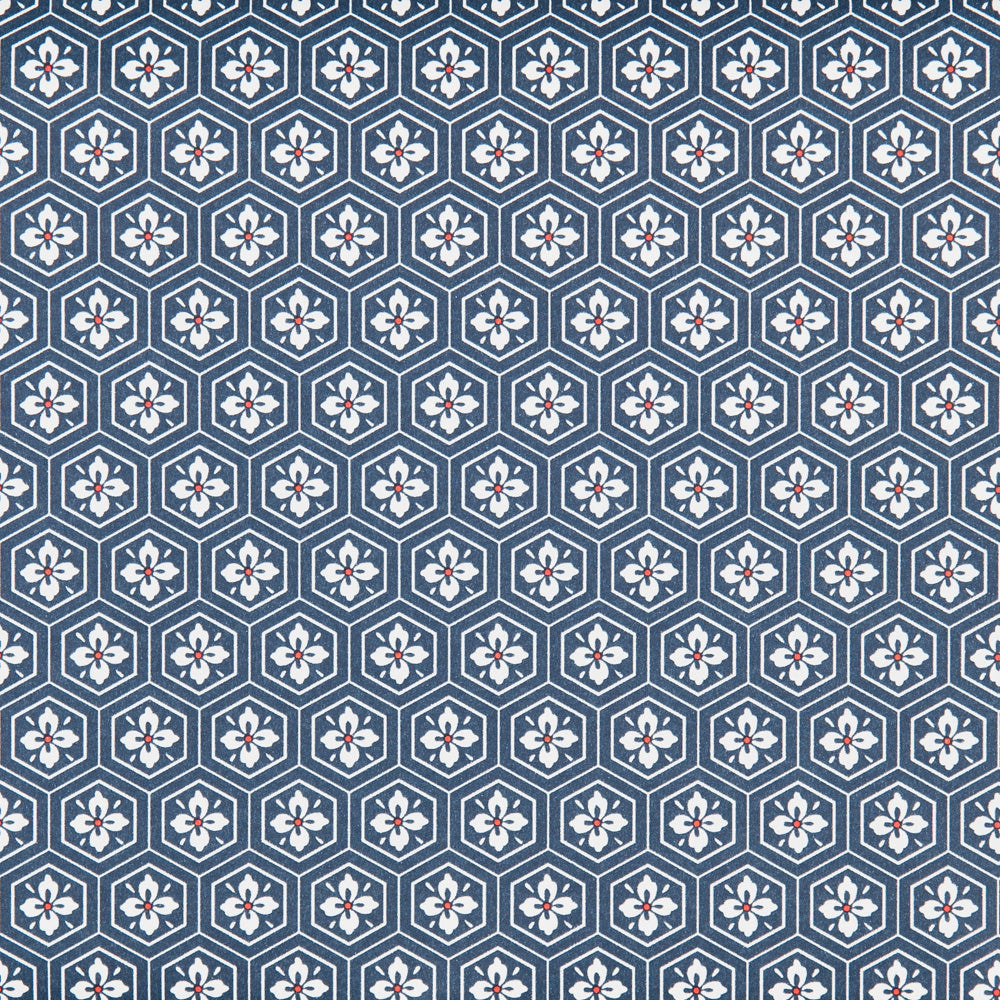 Navy Flower Japanese Gift Wrap