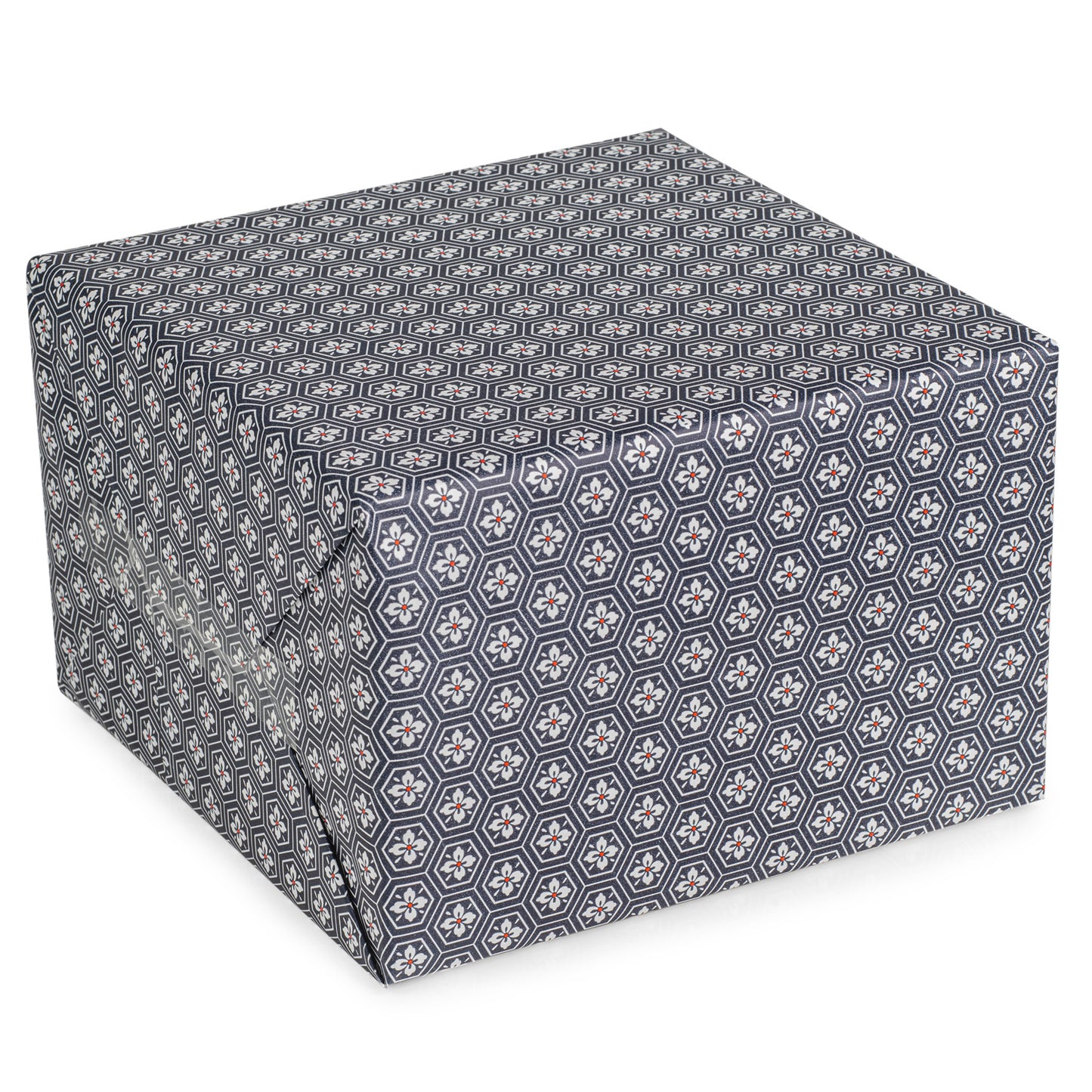 Navy Flower Japanese Gift Wrap