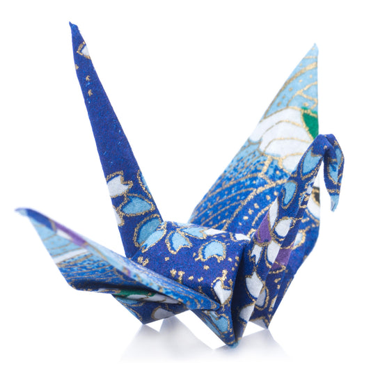 Pack 10 Blue Japanese Origami Crane Birds