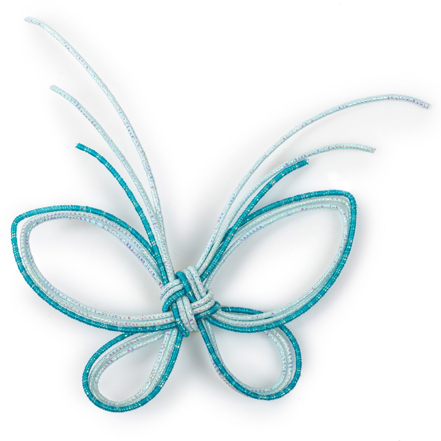 Pack 4 Blue and Silver Japanese Mizuhiki Butterflies