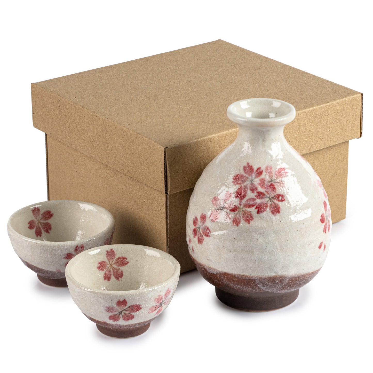 Pink Cherry Blossom Japanese Sake Set
