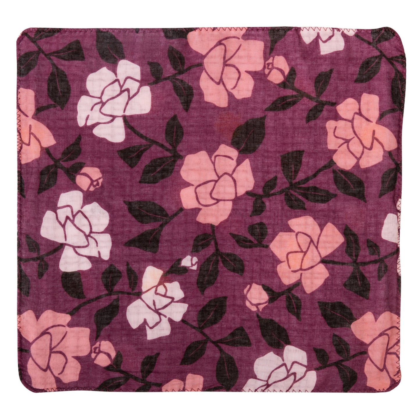 Purple Rose Soft Cotton Japanese Handkerchief