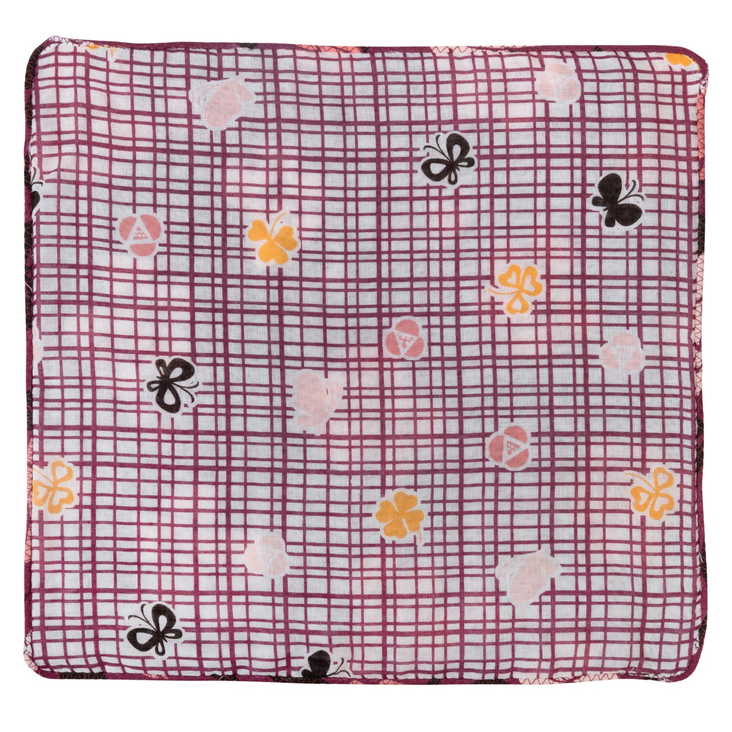 Purple Rose Soft Cotton Japanese Handkerchief