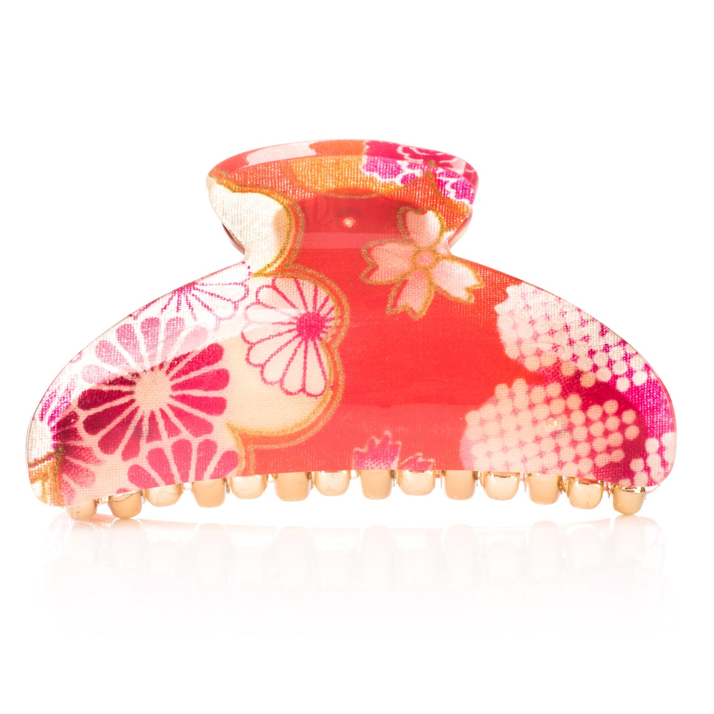 Red Cherry Blossom Japanese Hair Claw