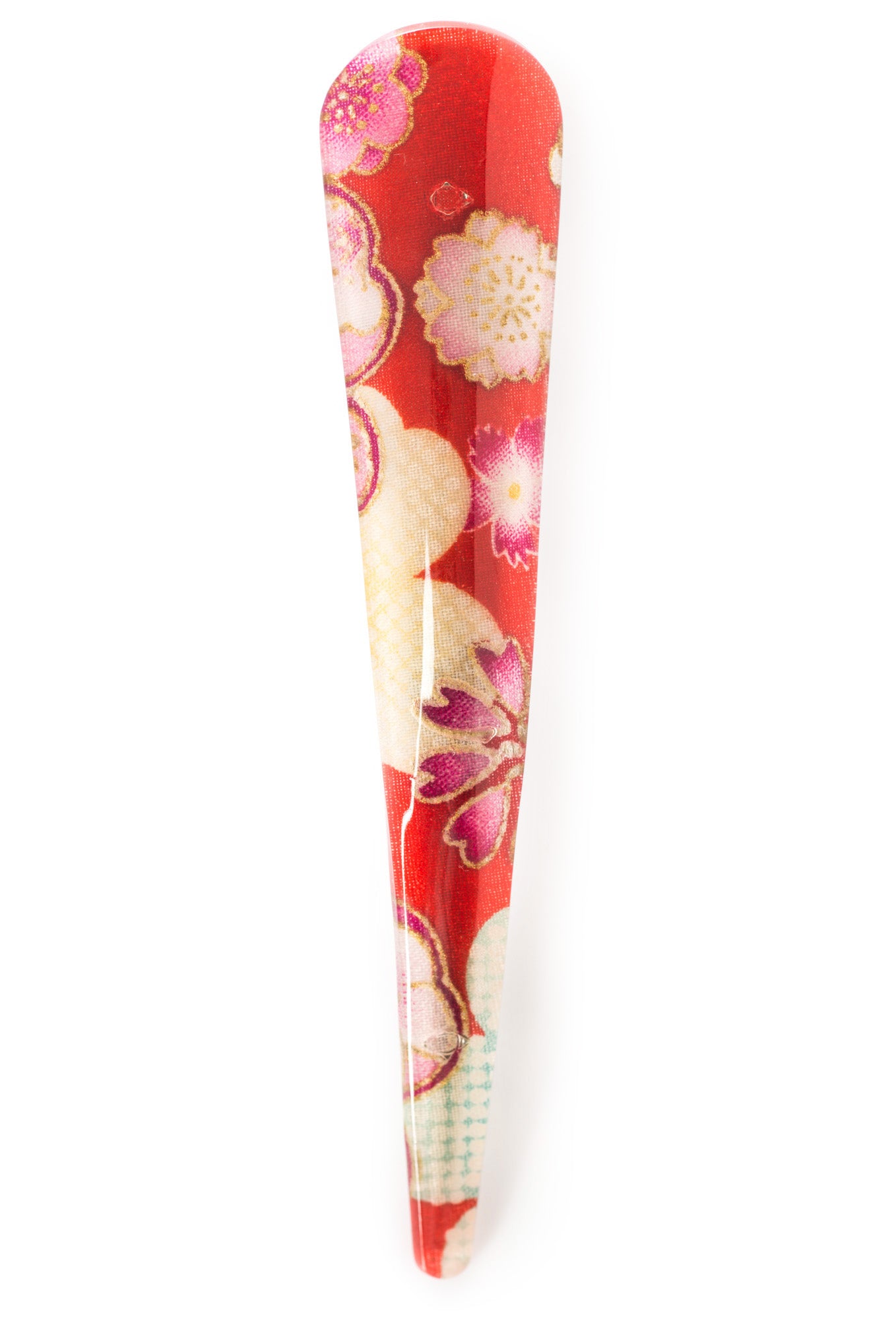 Red Cherry Blossom Japanese Hair Clip