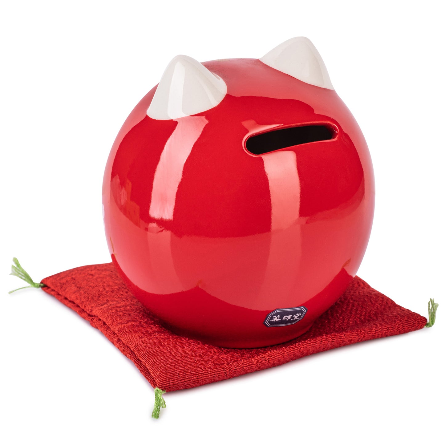 Red Daruma Lucky Cat Japanese Piggy Bank