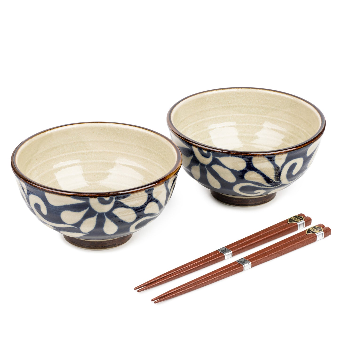 Ruri Karakusa Premium Japanese Udon Noodle Bowl Set