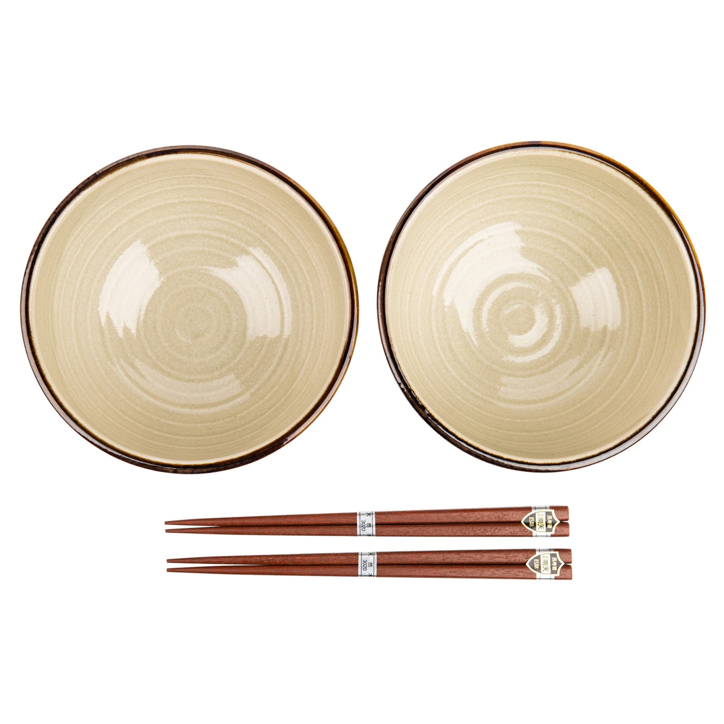 Ruri Karakusa Premium Japanese Udon Noodle Bowl Set top