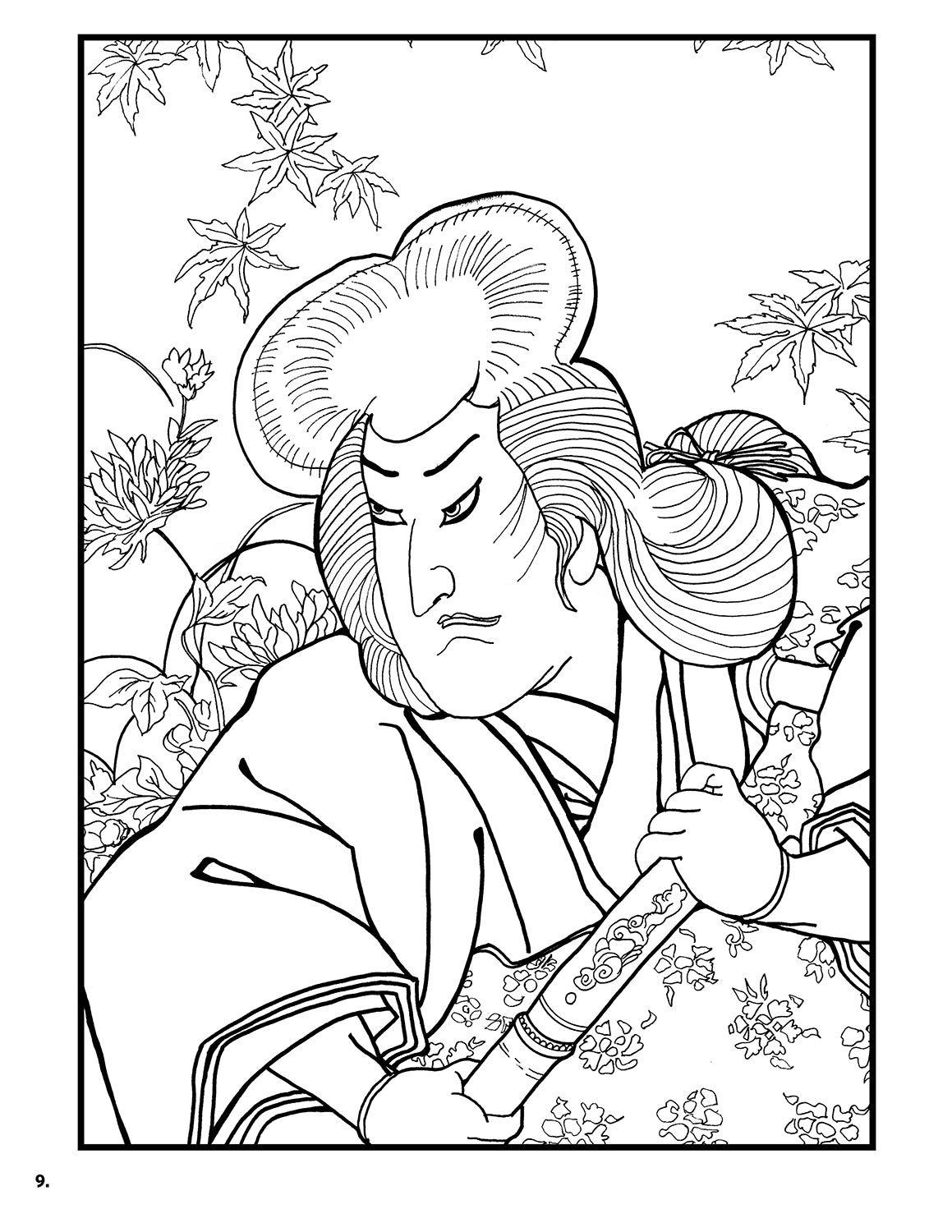 Samurai Japanese Colouring Book
