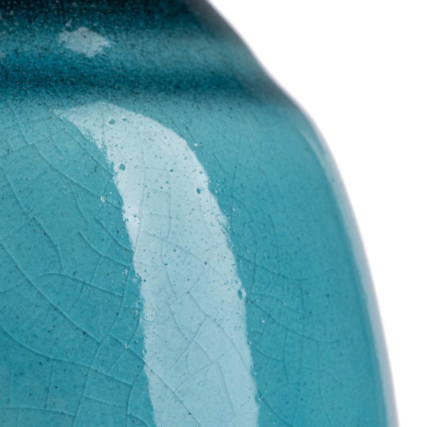 Sea Blue Crackleglaze Small Japanese Vase