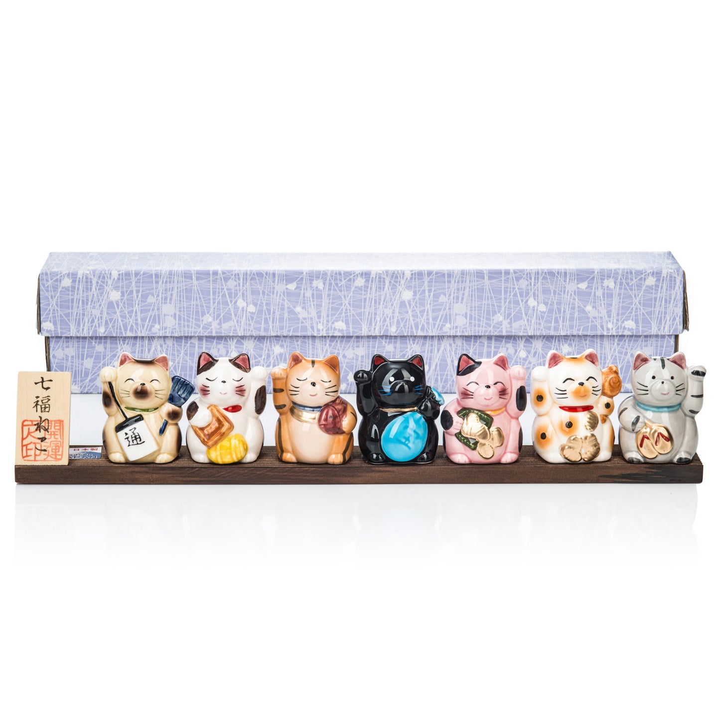 Seven Ceramic Japanese Lucky Cats