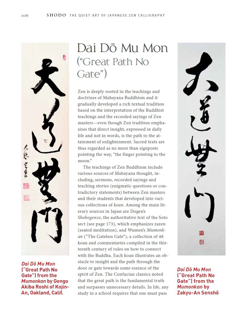Shodo Art of Japanese Zen Calligraphy Book