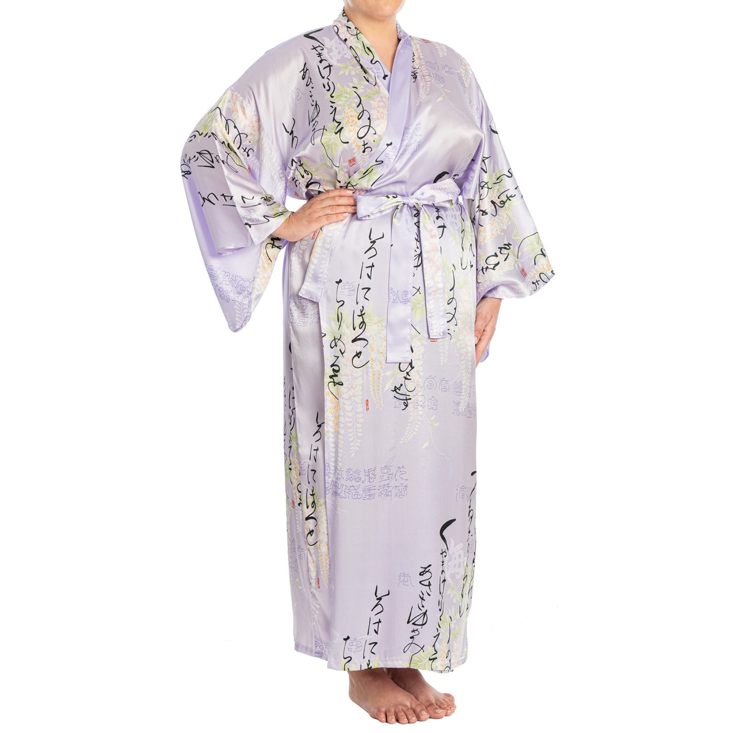 Silk Life Poem Long Lilac Yukata XL