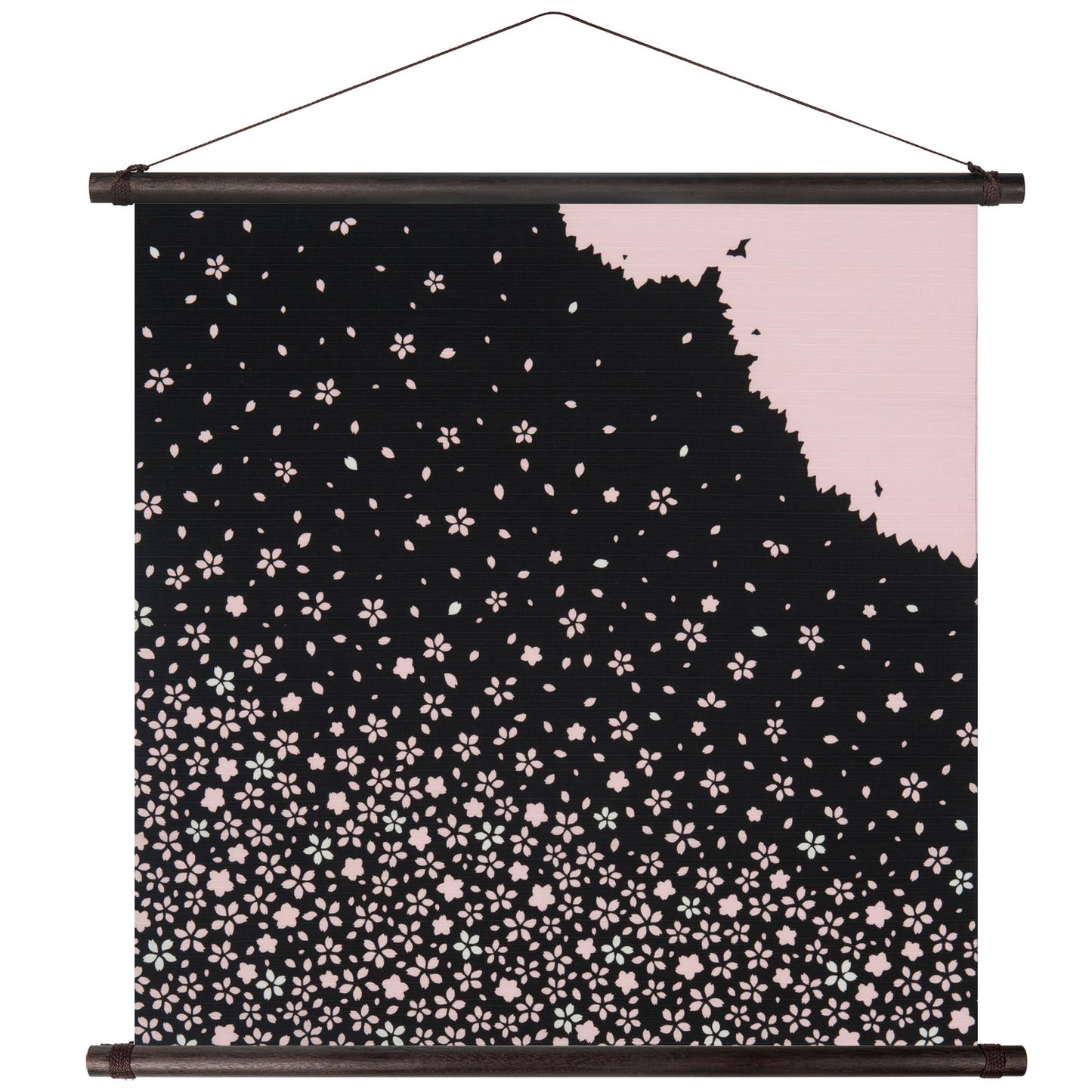 Small Black and Pink Furoshiki Japanese Tapestry