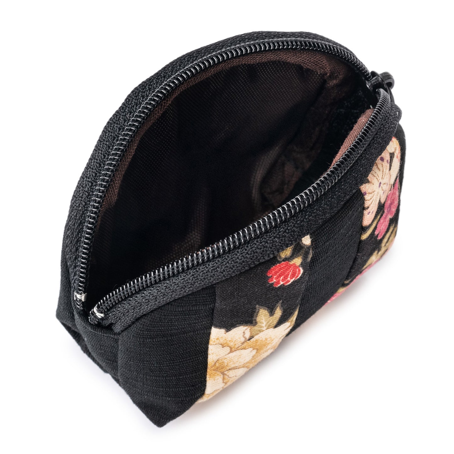 Small Jet Black Japanese Pouch Bag
