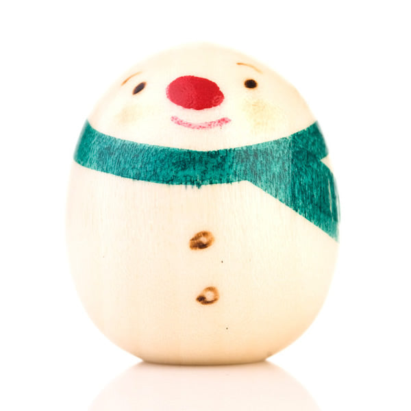 Snowman Miniature Japanese Kokeshi Doll