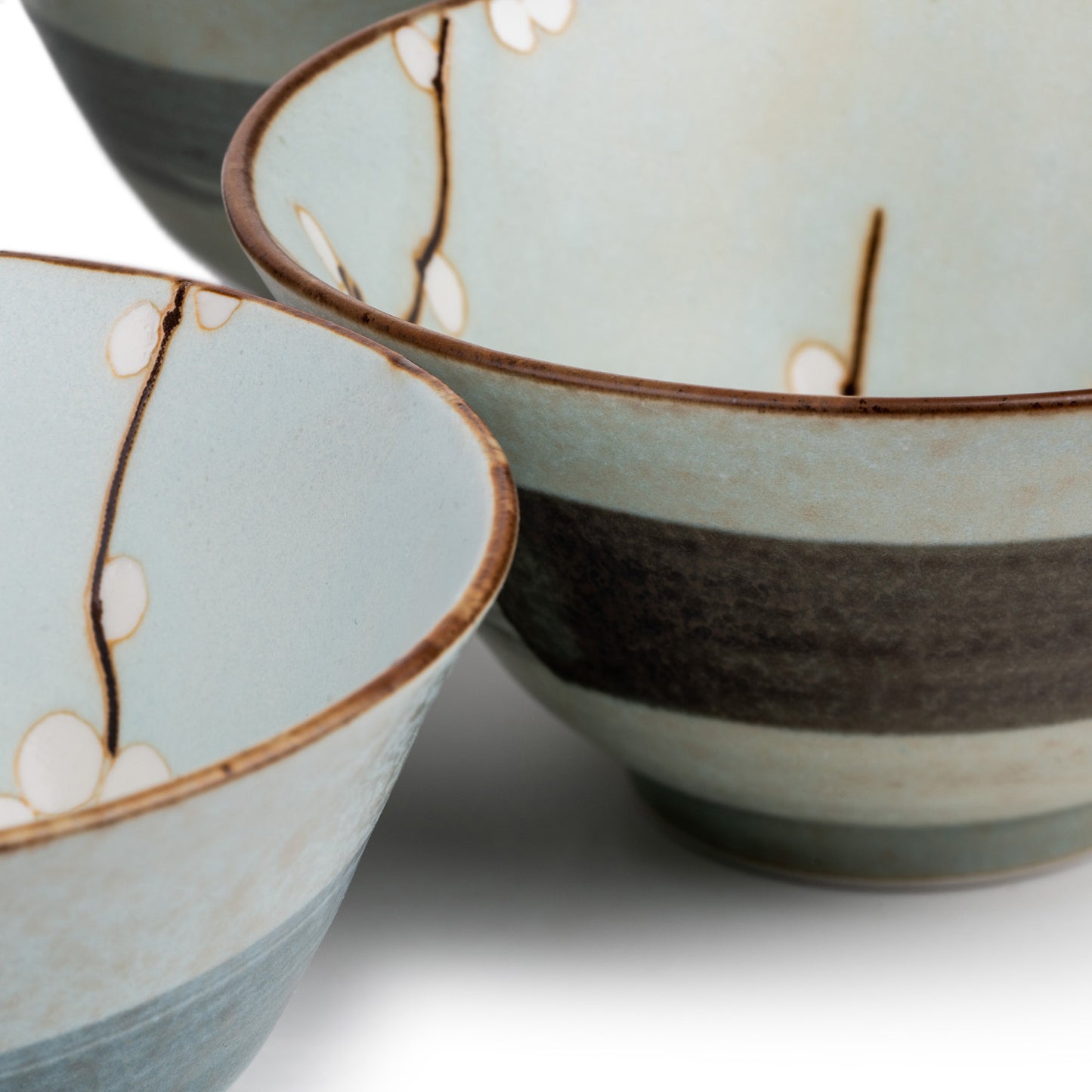 Soushun Cherry Blossom Japanese Rice Bowl Set
