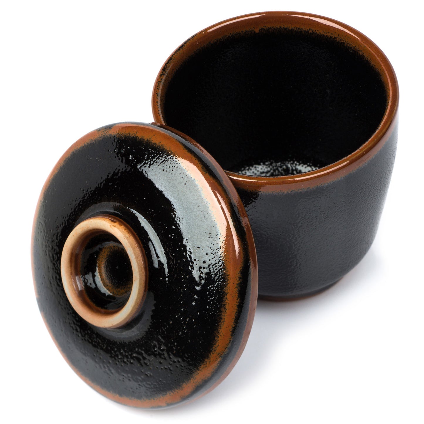 Tenmoku Black Japanese Chawanmushi Bowl