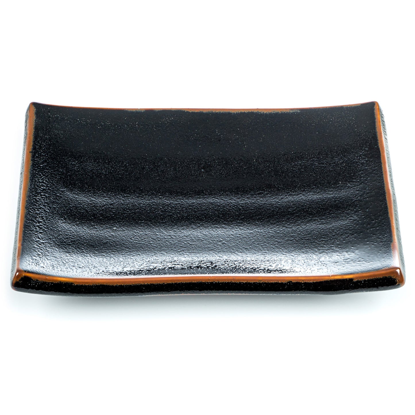 Tenmoku Black Japanese Dinner Plate Set