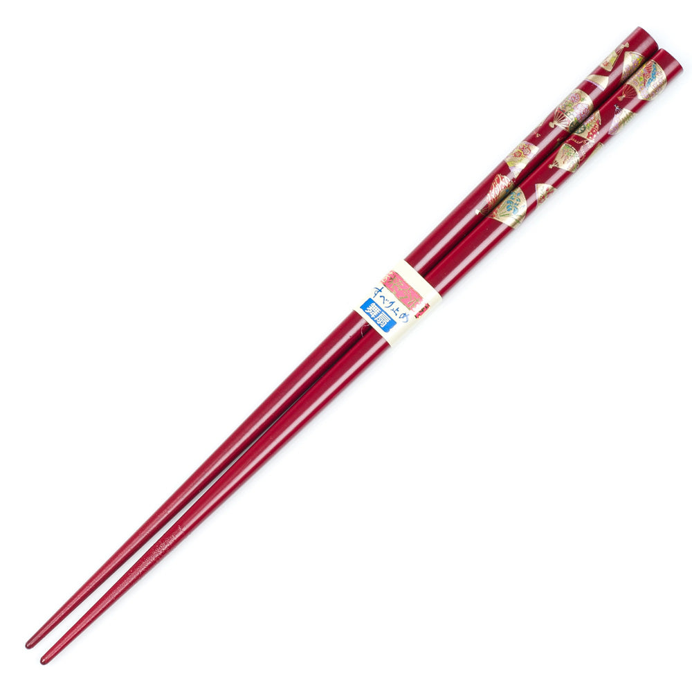 Wine Red Fan Chopsticks