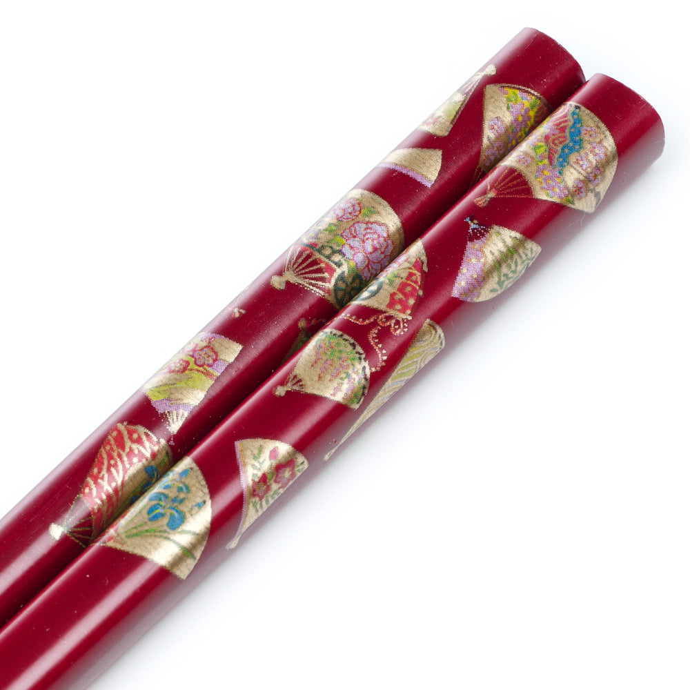 Wine Red Fan Chopsticks