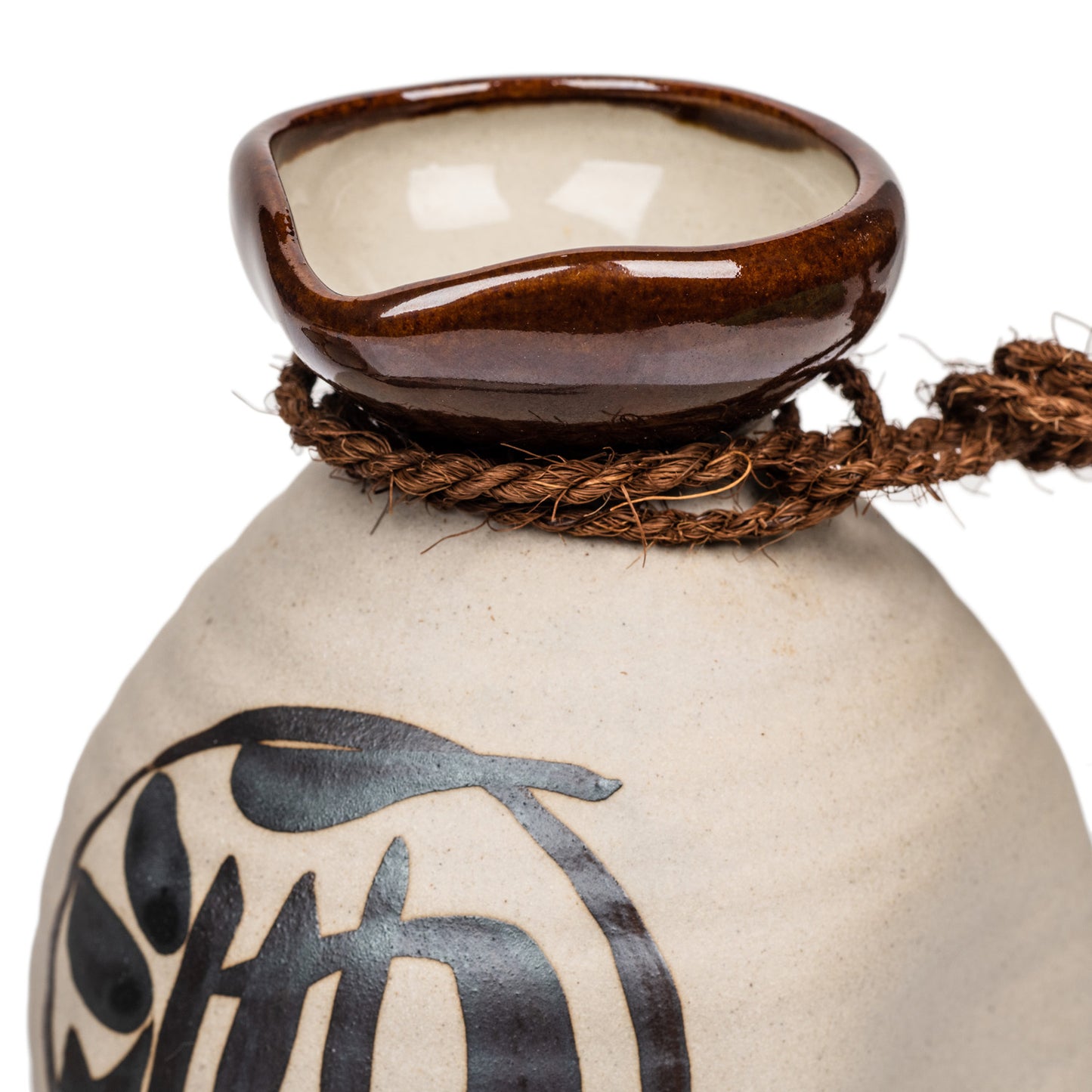 Yokohama Kanji Japanese Sake Pot and Cup Set