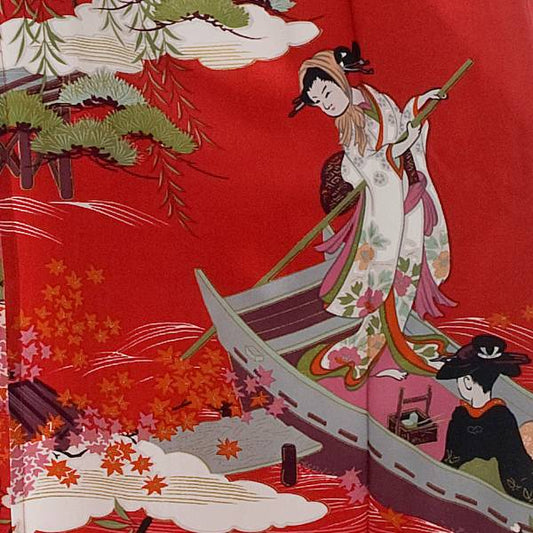 silk-ukiyoe-print-long-red-japanese-kimono-5