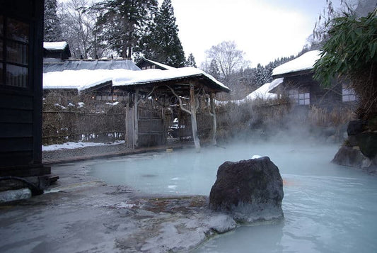 Visiting onsen bullet-train